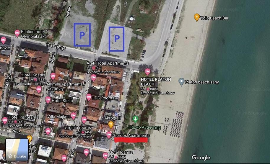 Giorgos Apartments Sea View Олимпиаки-Акти Экстерьер фото